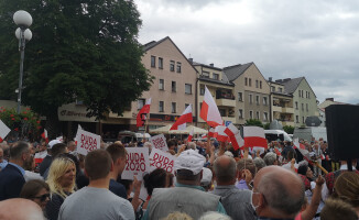 Andrzej Duda spotkał się z mieszkańcami Złotowa 