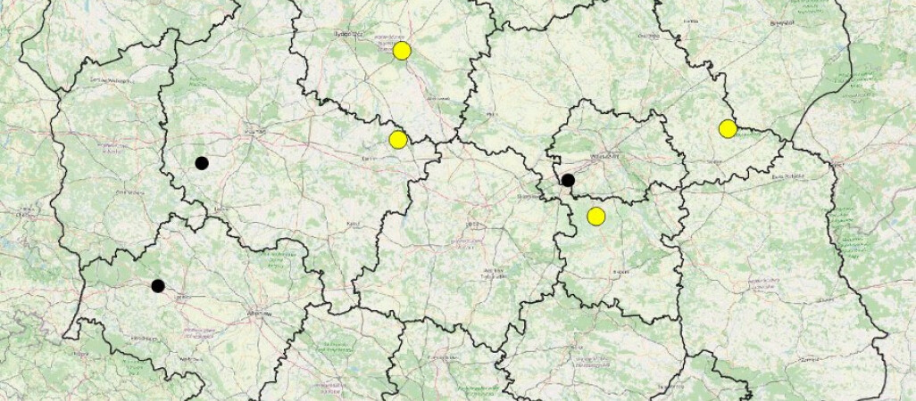 Mapa śmiertelnych wypadków na drodze 