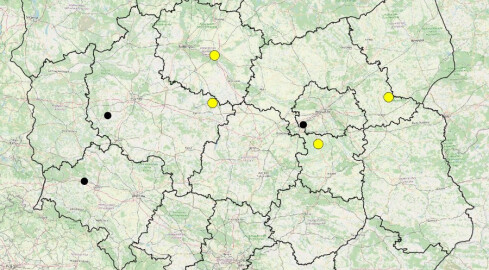 Mapa śmiertelnych wypadków na drodze  - grafika