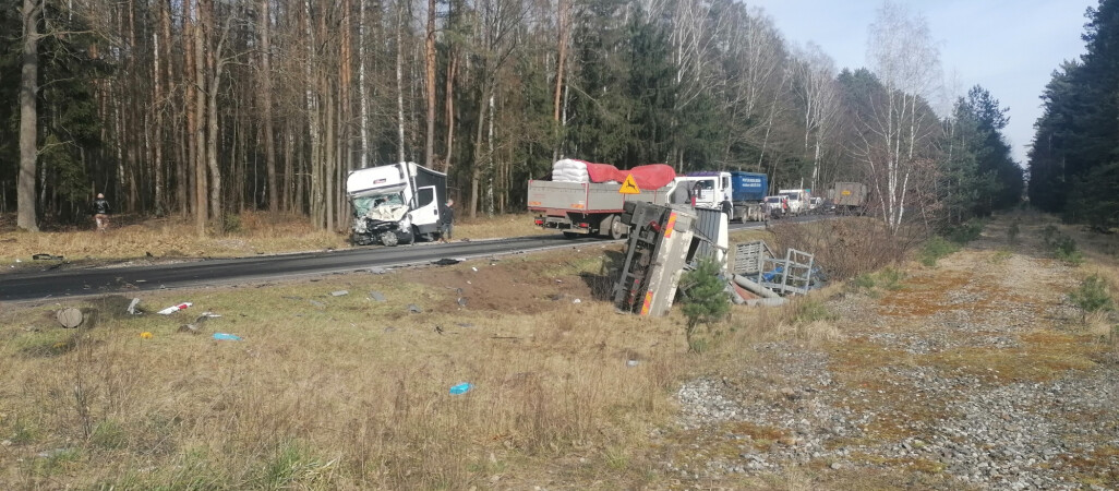 Zderzenie aut dostawczych na DW 189 na odcinku Kujan Sypniewo