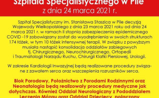 Pilski szpital przechodzi w "tryb covidowy"