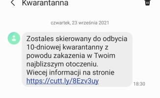 Uwaga na fałszywe SMS-y o kwarantannie