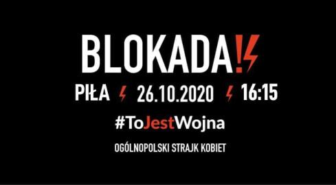 #ToJestWojna. Kobiety zablokują rondo w Pile  - grafika